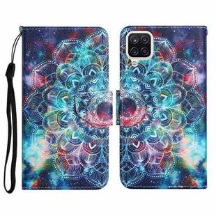 For Samsung Galaxy A12 Painted Pattern Horizontal Flip Leather Case with Holder & Card Slot & Wallet(Starry Mandala)