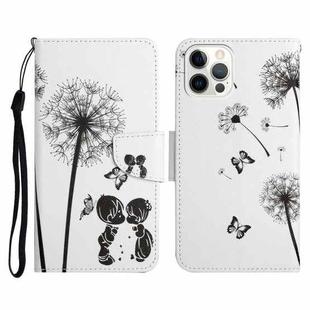 For iPhone 13 Pro Max Painted Pattern Horizontal Flip Leather Case with Holder & Card Slot & Wallet (Dandelion)
