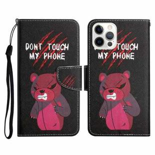 For iPhone 13 Pro Max Painted Pattern Horizontal Flip Leather Case with Holder & Card Slot & Wallet (Red Bear)