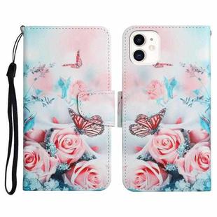 For iPhone 12 mini Painted Pattern Horizontal Flip Leather Case with Holder & Card Slot & Wallet (Peony Butterfly)