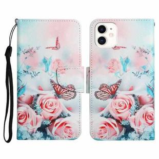 Painted Pattern Horizontal Flip Leather Case with Holder & Card Slot & Wallet For iPhone 11(Peony Butterfly)
