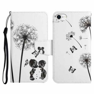 For iPhone SE 2022 / SE 2020 / 8 / 7 Painted Pattern Horizontal Flip Leather Case with Holder & Card Slot & Wallet(Dandelion)