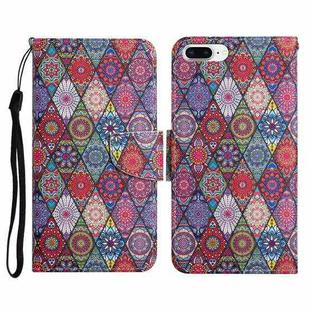 Painted Pattern Horizontal Flip Leather Case with Holder & Card Slot & Wallet For iPhone 8 Plus & 7 Plus(Prismatic Kaleidoscope)