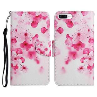 Painted Pattern Horizontal Flip Leather Case with Holder & Card Slot & Wallet For iPhone 8 Plus & 7 Plus(Red Flower)