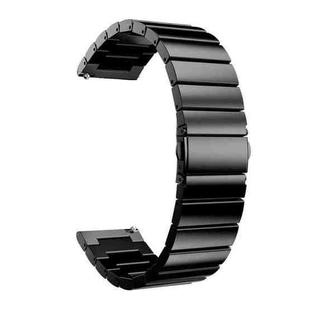 18mm For Samsung Smart Watch One-bead Steel Watch Band(Black)