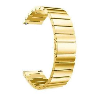 22mm For Samsung Smart Watch One-bead Steel Watch Band(Gold)