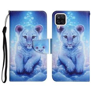 For Samsung Galaxy A22 Painted Pattern Horizontal Flip Leather Case with Holder & Card Slot & Wallet(Little Leopard)