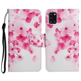 For Samsung Galaxy A31 Painted Pattern Horizontal Flip Leather Case with Holder & Card Slot & Wallet(Red Flower)