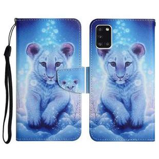 For Samsung Galaxy A31 Painted Pattern Horizontal Flip Leather Case with Holder & Card Slot & Wallet(Little Leopard)