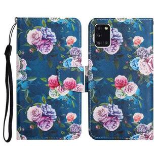 For Samsung Galaxy A31 Painted Pattern Horizontal Flip Leather Case with Holder & Card Slot & Wallet(Fluorescent Rose)