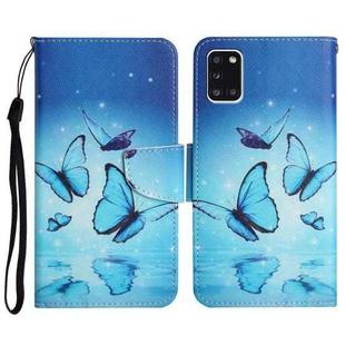 For Samsung Galaxy A31 Painted Pattern Horizontal Flip Leather Case with Holder & Card Slot & Wallet(Flying Butterfly)