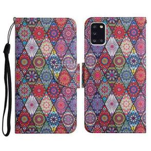 For Samsung Galaxy A31 Painted Pattern Horizontal Flip Leather Case with Holder & Card Slot & Wallet(Rhombus Kaleidoscope)