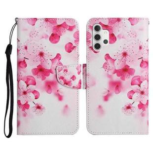 For Samsung Galaxy A32 5G Painted Pattern Horizontal Flip Leather Case with Holder & Card Slot & Wallet(Red Flower)