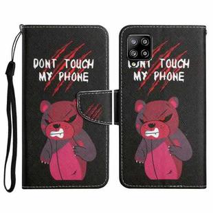 For Samsung Galaxy A42 5G Painted Pattern Horizontal Flip Leather Case with Holder & Card Slot & Wallet(Red Bear)
