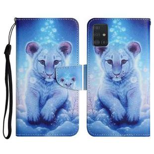 For Samsung Galaxy A71 Painted Pattern Horizontal Flip Leather Case with Holder & Card Slot & Wallet(Little Leopard)