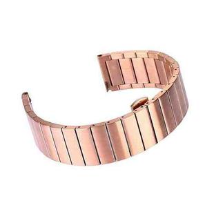 18mm For Samsung Smart Watch One-bead Steel Butterfly Buckle Watch Band(Rose Gold)
