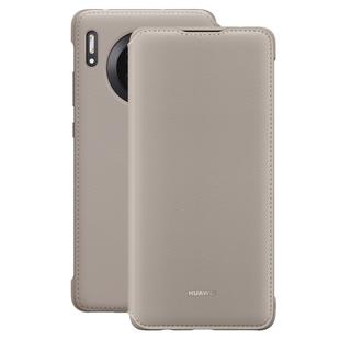 For Huawei Mate 30 Original Huawei Shockproof Horizontal Flip Leather Case with Card Slots & Wallet(Grey)