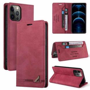 Skin Feel Anti-theft Brush Horizontal Flip Leather Case with Holder & Card Slots & Wallet For iPhone 11 Pro(Wine Red)