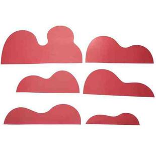 6 in 1 Irregular Cardboard Paper Cut Geometry Photography Props Background Board(Red)