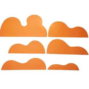 6 in 1 Irregular Cardboard Paper Cut Geometry Photography Props Background Board(Orange)