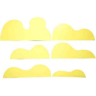 6 in 1 Irregular Cardboard Paper Cut Geometry Photography Props Background Board(Yellow)