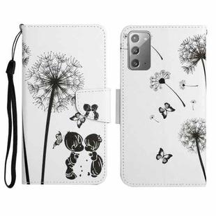 For Samsung Galaxy Note20 Painted Pattern Horizontal Flip Leather Case with Holder & Card Slot & Wallet(Dandelion)