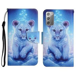 For Samsung Galaxy Note20 Painted Pattern Horizontal Flip Leather Case with Holder & Card Slot & Wallet(Little Leopard)