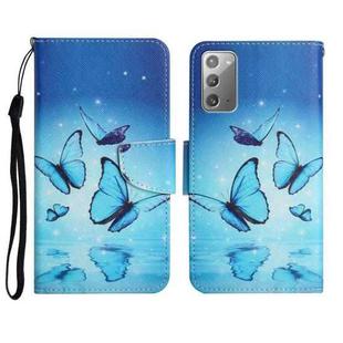For Samsung Galaxy Note20 Painted Pattern Horizontal Flip Leather Case with Holder & Card Slot & Wallet(Flying Butterfly)