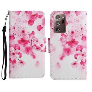 For Samsung Galaxy Note20 Ultra Painted Pattern Horizontal Flip Leather Case with Holder & Card Slot & Wallet(Red Flower)