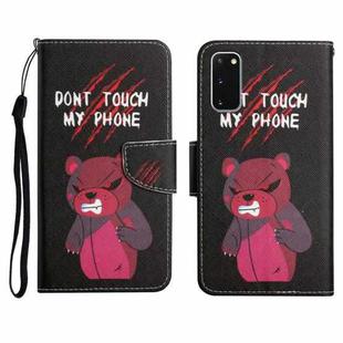 For Samsung Galaxy S20 Painted Pattern Horizontal Flip Leather Case with Holder & Card Slot & Wallet(Red Bear)