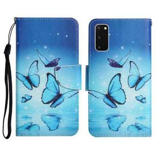 For Samsung Galaxy S20 Painted Pattern Horizontal Flip Leather Case with Holder & Card Slot & Wallet(Flying Butterfly)