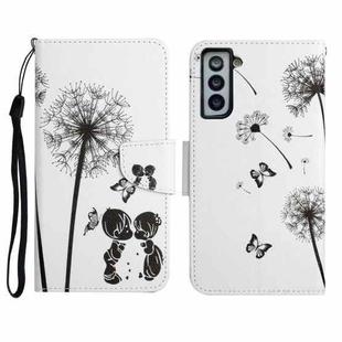For Samsung Galaxy S21 5G Painted Pattern Horizontal Flip Leather Case with Holder & Card Slot & Wallet(Dandelion)