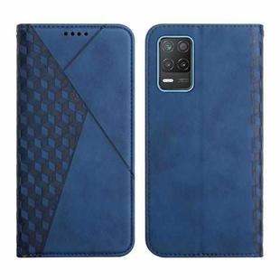 For OPPO Realme V13 5G / Realme 8 5G Diamond Pattern Splicing Skin Feel Magnetic Horizontal Flip Leather Case with Card Slots & Holder & Wallet(Blue)