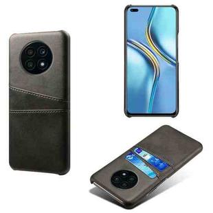 For Huawei nova 8i Calf Texture PC + PU Leather Back Cover Shockproof Case with Dual Card Slots(Black)
