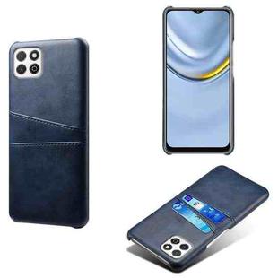 For Honor Play 20 Calf Texture PC + PU Leather Back Cover Shockproof Case with Dual Card Slots(Blue)