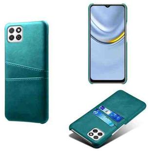 For Honor Play 20 Calf Texture PC + PU Leather Back Cover Shockproof Case with Dual Card Slots(Green)