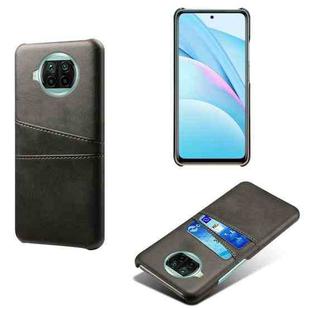 For Xiaomi Mi 10T Lite Calf Texture PC + PU Leather Back Cover Shockproof Case with Dual Card Slots(Black)