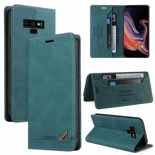 For Samsung Galaxy Note9 Skin Feel Anti-theft Brush Horizontal Flip Leather Case with Holder & Card Slots & Wallet(Blue)