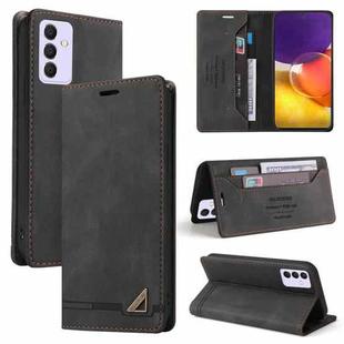 For Samsung Galaxy A82 5G Skin Feel Anti-theft Brush Horizontal Flip Leather Case with Holder & Card Slots & Wallet(Black)