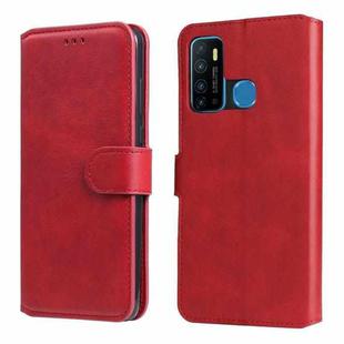 For Infinix Hot 9 Classic Calf Texture PU + TPU Horizontal Flip Leather Case with Holder & Card Slots & Wallet(Red)