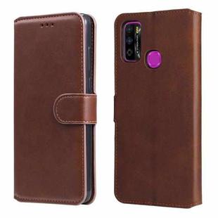 For Infinix Hot 9 Play Classic Calf Texture PU + TPU Horizontal Flip Leather Case with Holder & Card Slots & Wallet(Brown)