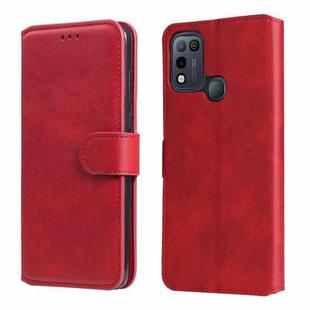 For Infinix Hot 10 Play Classic Calf Texture PU + TPU Horizontal Flip Leather Case with Holder & Card Slots & Wallet(Red)