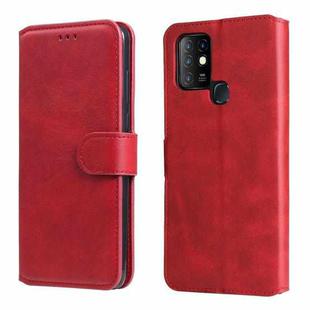 For Infinix Hot 10 Classic Calf Texture PU + TPU Horizontal Flip Leather Case with Holder & Card Slots & Wallet(Red)