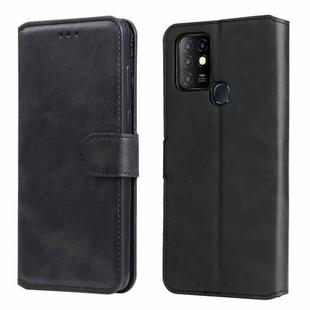 For Infinix Hot 10 Classic Calf Texture PU + TPU Horizontal Flip Leather Case with Holder & Card Slots & Wallet(Black)