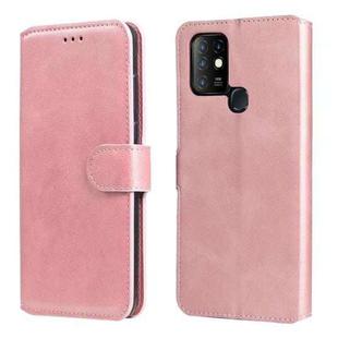 For Infinix Hot 10 Classic Calf Texture PU + TPU Horizontal Flip Leather Case with Holder & Card Slots & Wallet(Rose Gold)