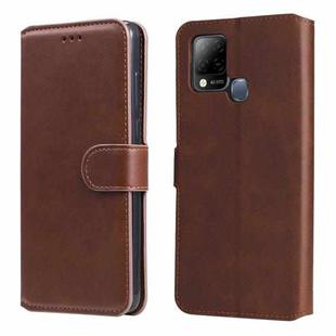 For Infinix Hot 10s Classic Calf Texture PU + TPU Horizontal Flip Leather Case with Holder & Card Slots & Wallet(Brown)