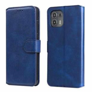 For Motorola Moto Edge 20 Lite Classic Calf Texture PU + TPU Horizontal Flip Leather Case with Holder & Card Slots & Wallet(Blue)