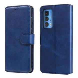 For Motorola Moto Edge 20 Pro Classic Calf Texture PU + TPU Horizontal Flip Leather Case with Holder & Card Slots & Wallet(Blue)