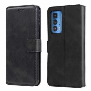 For Motorola Moto Edge 20 Pro Classic Calf Texture PU + TPU Horizontal Flip Leather Case with Holder & Card Slots & Wallet(Black)