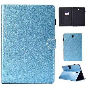 For Galaxy Tab S4 10.5 T830 Varnish Glitter Powder Horizontal Flip Leather Case with Holder & Card Slot(Blue)